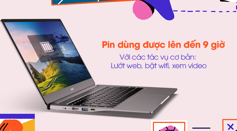 Laptop Acer Swift 3 SF314 57 52GB i5 1035G1/8GB/512GB/Win10 (NX.HJFSV.001)