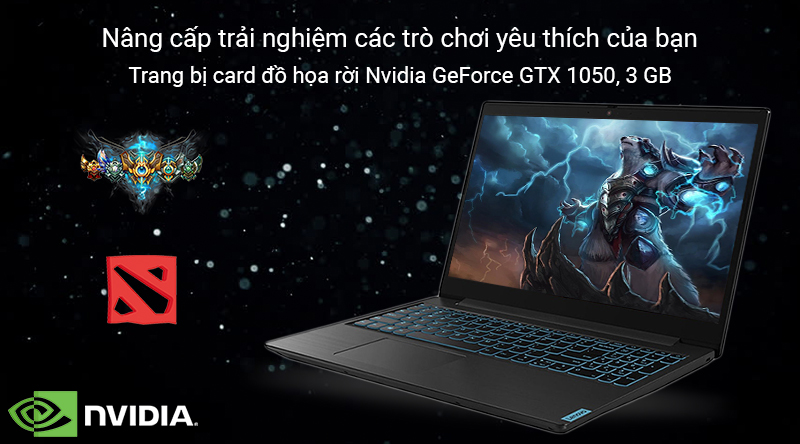 Laptop Lenovo IdeaPad L340 15IRH i7 9750H/8GB/512GB/3GB GTX1050/Win10 (81LK00VUVN)