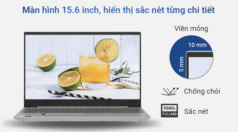 Kích thước 15.6 inch và độ phân giải Full HD 