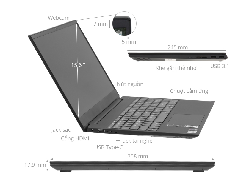 Lenovo IdeaPad S340 15IIL i7 1065G7/8GB/512GB/Win10 (81VW007AVN)