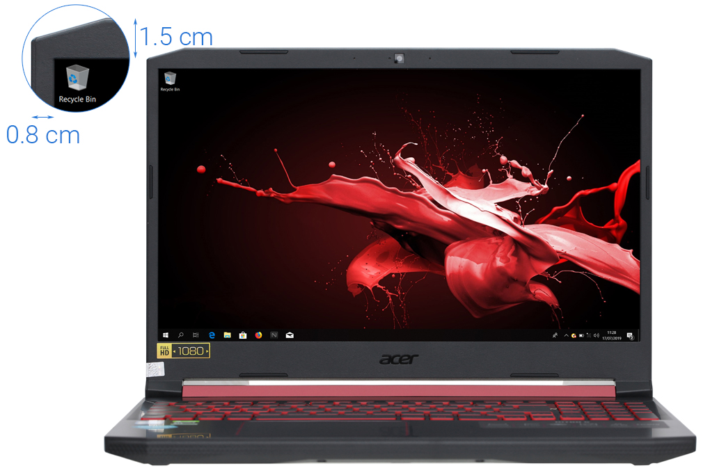 Laptop Acer Nitro 5 AN515 54 54T0 i5 8300H/8GB/512GB/3GB GTX1050/Win10 (NH.Q5ASV.016) Màu Đen
