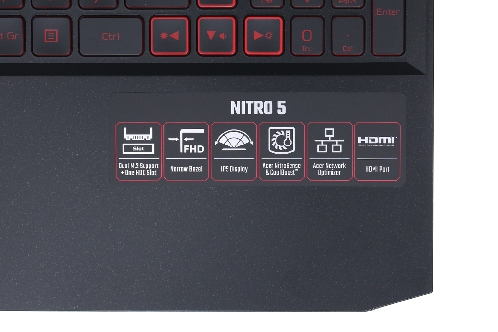 Laptop Acer Nitro 5 AN515 54 54T0 i5 8300H/8GB/512GB/3GB GTX1050/Win10 (NH.Q5ASV.016) Màu Đen