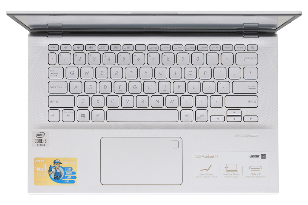 Laptop Asus VivoBook A412F i5 10210U/8GB/32GB+512GB/Win10 (EK739T) Màu Bạc