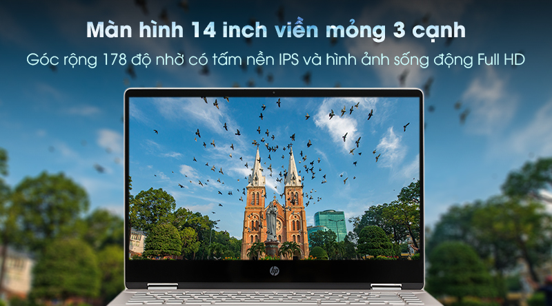  Laptop HP Pavilion x360 dh1137TU có tấm nền IPS và hình ảnh sống động Full HD