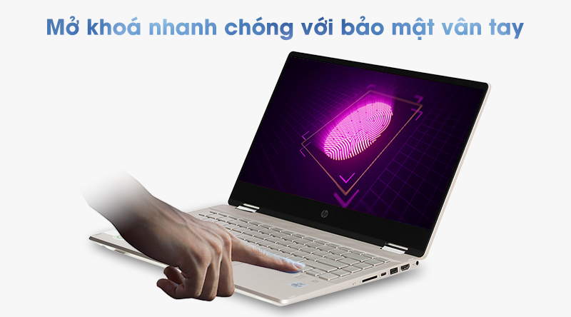  Laptop HP Pavilion x360 dh1137TU với sự trang bị cảm biến vân tay