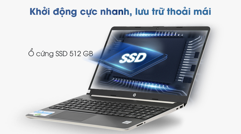 Ổ cứng SSD lên đến 512 GB tăng phần nhanh chóng 