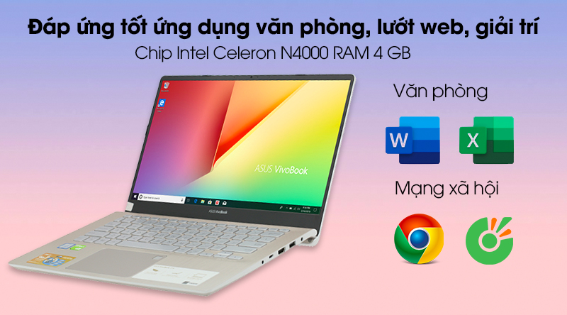 Laptop Asus VivoBook X509MA N4000/4GB/256GB/Win10 (BR061T)