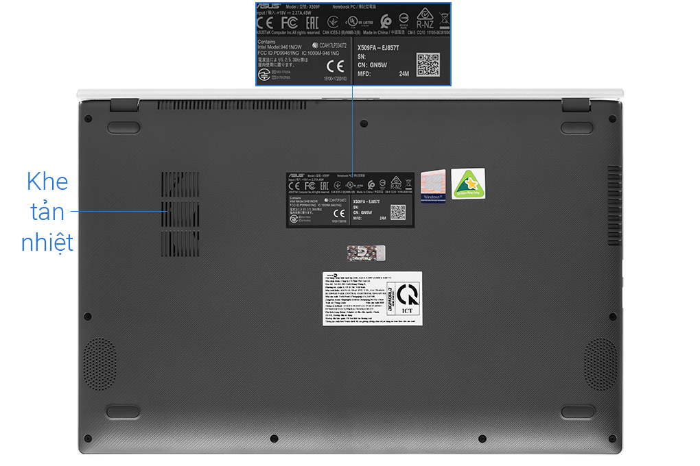 Laptop Asus VivoBook X509FA i3 8145U/4GB/512GB/Chuột/Win10 (EJ857T) Màu Bạc