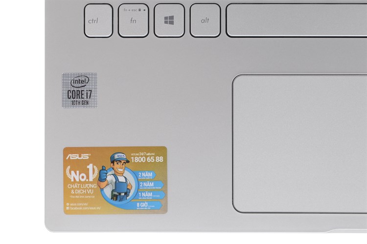 Laptop Asus VivoBook X509JA i7 1065G7/8GB/512GB/Office H&S2019/Win10 (EJ232TS) Màu Bạc