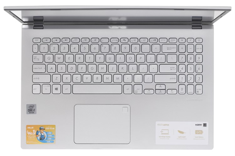 Laptop Asus VivoBook X509JA i7 1065G7/8GB/512GB/Office H&S2019/Win10 (EJ232TS) Màu Bạc