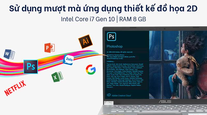 Laptop ASUS VivoBook X509JA sử dụng CPU Intel Core i7 