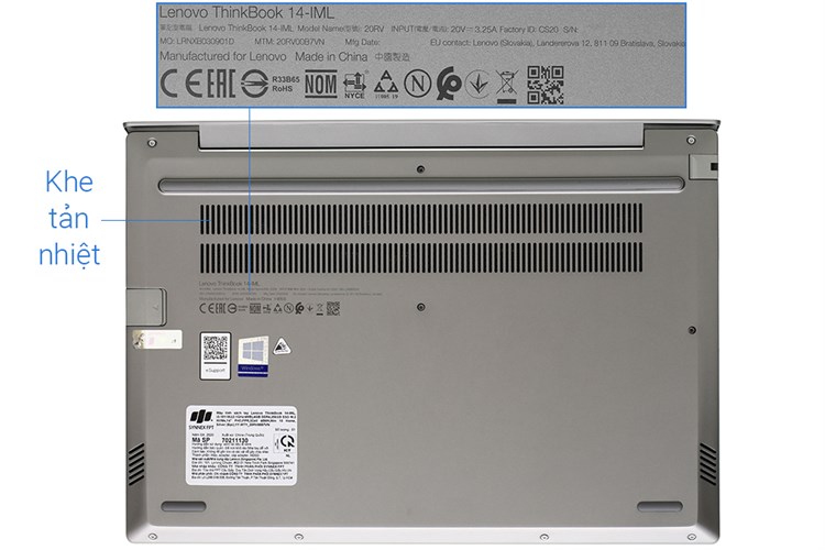 Laptop Lenovo ThinkBook 14IML i3 10110U/4GB/256GB/Win10 (20RV00B7VN) Màu Bạc