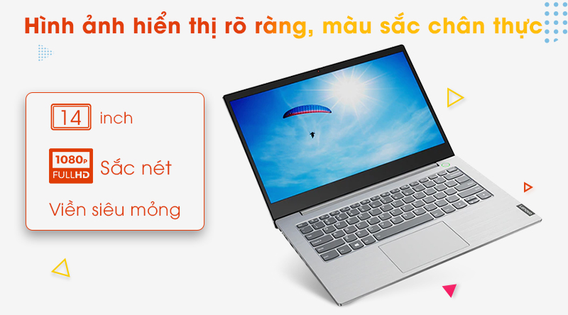 Laptop Lenovo ThinkBook 14IML có màn hình kích thước tiêu chuẩn 14 inch