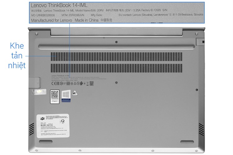 Laptop Lenovo ThinkBook 14IML i7 10510U/8GB/512GB/Win10 (20RV00BJVN) Màu Bạc