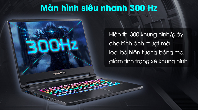 Laptop Acer Predator Triton 500 PT515 52 72U2 i7 10875H/32GB/1TB SSD/8GB RTX2080 Super/Win10 (NH.Q6WSV.001)