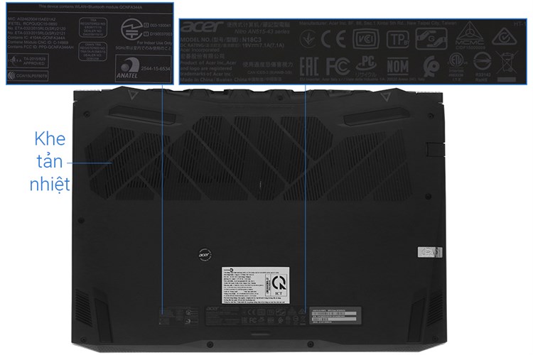 Laptop Acer Nitro AN515 43 R9FD R5 3550H/8GB/512GB/4GB GTX1650/Win10 (NH.Q6ZSV.003) Màu Đen