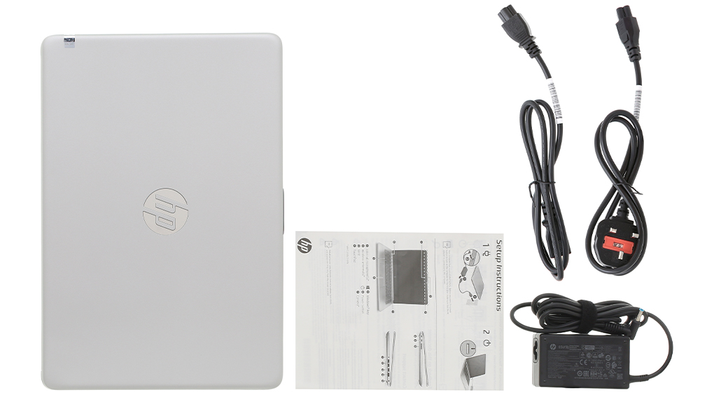 Bộ sản phẩm gồm: Dây nguồn ( 2 dây ) , Sách hướng dẫn, Thùng máy, Sạc Laptop HP