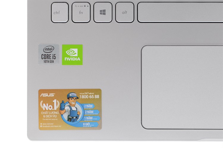 Laptop Asus VivoBook X509JP i5 1035G1/8GB/512GB/2GB MX330/Win10 (EJ023T) Màu Bạc