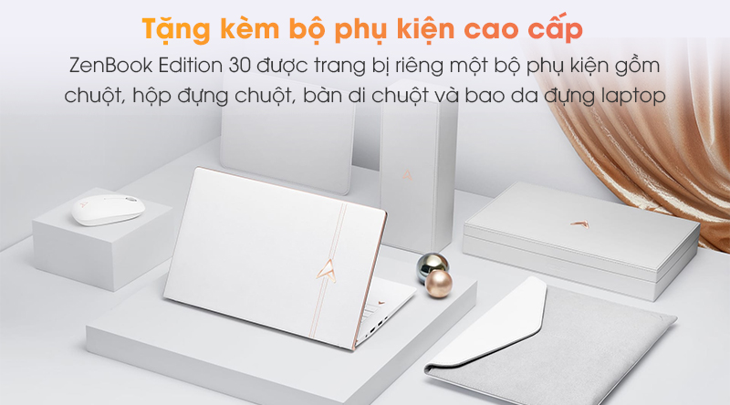 Laptop Asus ZenBook Edition 30 UX334FL i5 8265U/8GB/512GB/2GB MX250/Túi/Chuột/Win10 (A4053T)