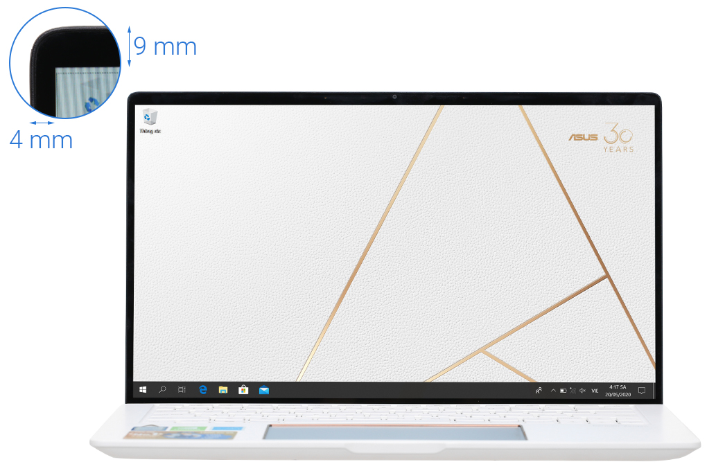Laptop Asus ZenBook Edition 30 UX334FL i7 8565U/8GB/512GB/2GB MX250/Túi/Chuột/Win10 (A4057T) Màu Trắng
