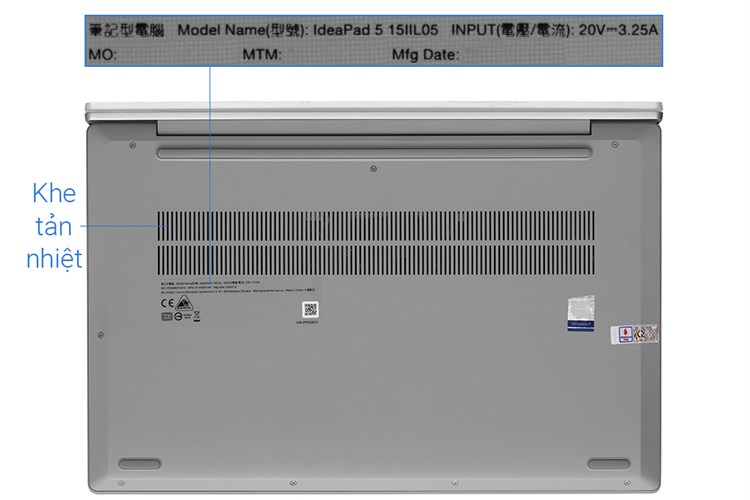 Laptop Lenovo IdeaPad Slim 5 15IIL05 i3 1005G1/8GB/512GB/Win10 (81YK004TVN) Màu Xám