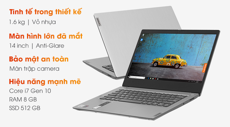 Laptop Lenovo IdeaPad Slim 3 14IIL05 i7 1065G7/8GB/512GB/Win10 (81WD0040VN)