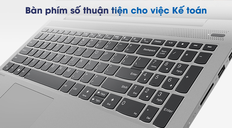 Lenovo IdeaPad 5 15IIL05 (81YK004UVN) | Hàng phím số được thiết kế riêng biệt 