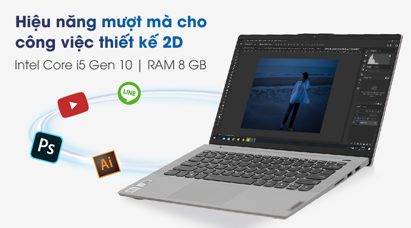 Laptop Lenovo IdeaPad Slim 5 14IIL05 i5 1035G1/8GB/512GB/Win10 (81YH0050VN)