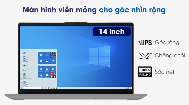 Lenovo IdeaPad 5 14IIL05 i5 (81YH0050VN) | Màn hình tràn viền