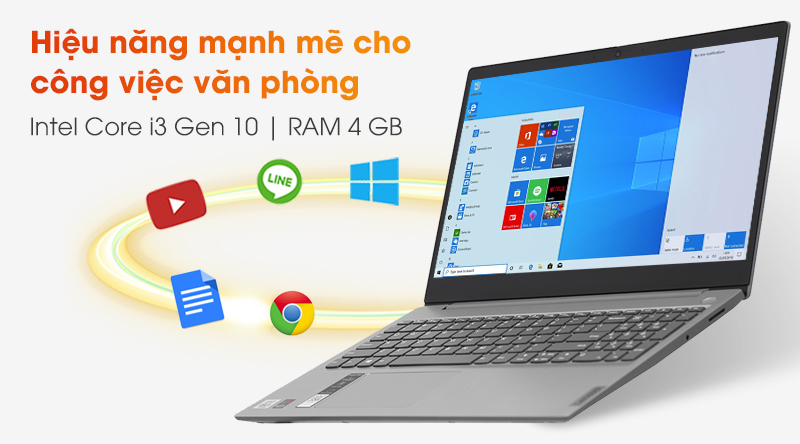 Laptop Lenovo IdeaPad Slim 3 15IIL05 i3 1005G1/4GB/512GB/Win10 (81WE003RVN)