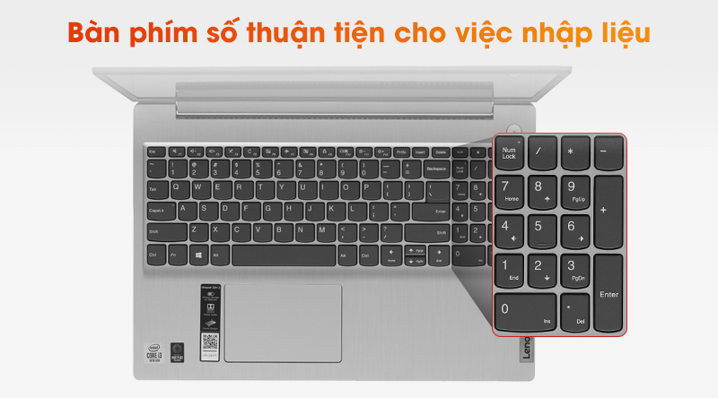 Laptop Lenovo IdeaPad 3 15IIL05 dễ dàng nhập liệu