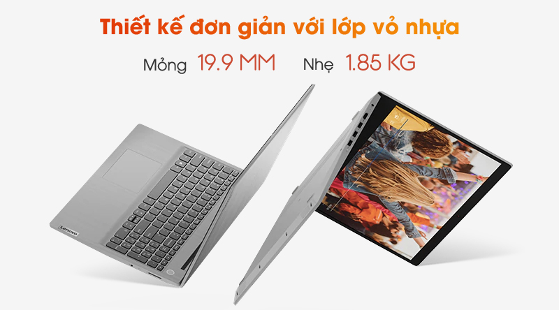 Laptop Lenovo IdeaPad 3 15IIL05 gọn nhẹ, sang trọng