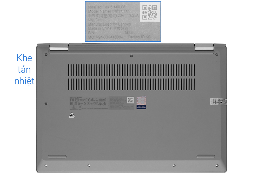 Laptop Lenovo IdeaPad Flex 5 14IIL i5 1035G1/8GB/512GB/Touch/Win10 (81X1001UVN) Màu Xám