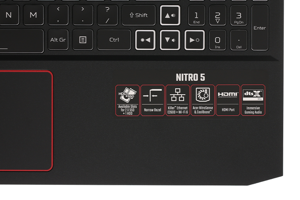 Laptop Acer Nitro 5 AN515 55 58A7 i5 10300H 8GB/512GB/4GB GTX1650/Win10 (NH.Q7RSV.002) Màu Đen