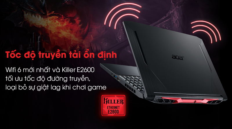 Laptop Acer Nitro 5 AN515 55 58A7 i5 (NH.Q7RSV.002) - Kết nối nhanh