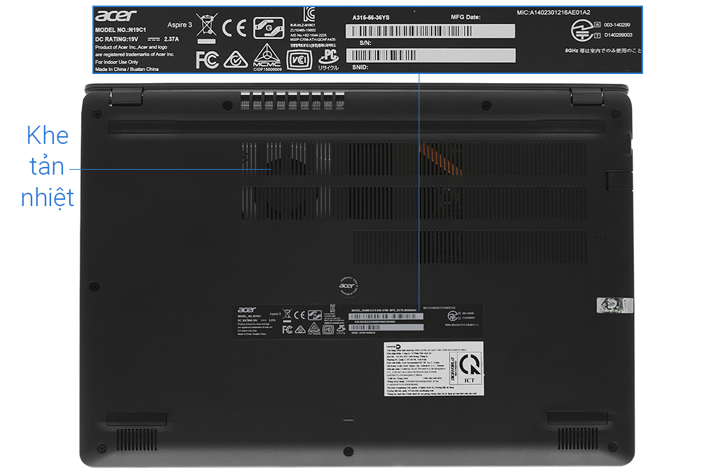 Laptop Acer Aspire A315 56 34AY i3 1005G1/4GB/512GB/Win10 (NX.HS5SV.007) - 11