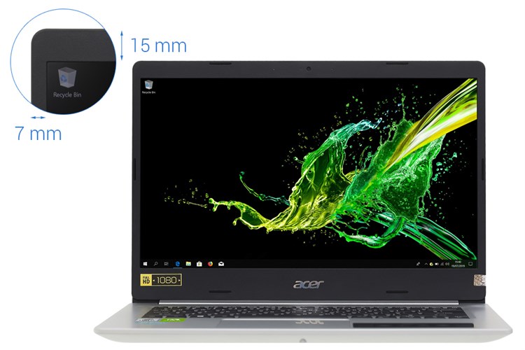 Laptop Acer Aspire A514 53G 513J i5 1035G1/8GB/512GB/2GB MX350/Win10 (NX.HYWSV.001) Màu Bạc