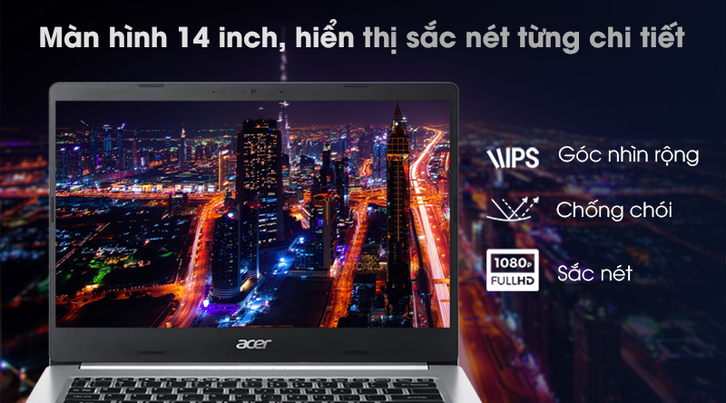Laptop Acer Aspire A514 được thiết kế mỏng nhẹ