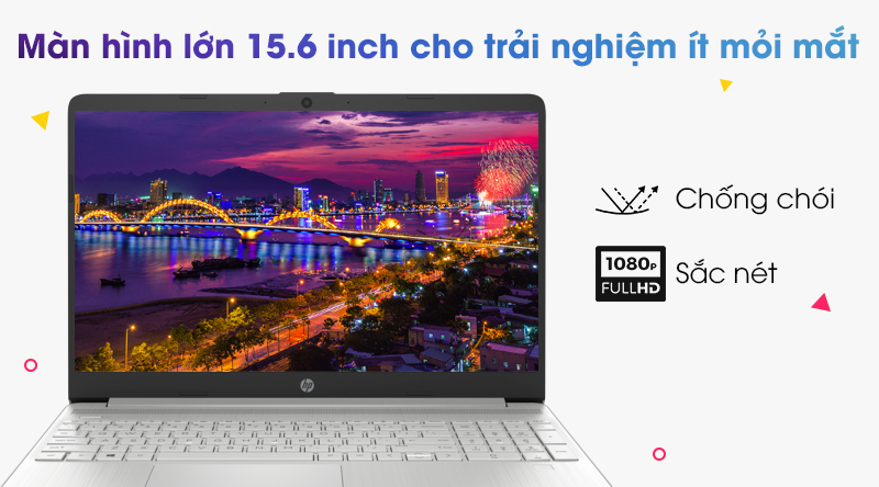 HP 15s fq1105TU (193P7PA) | Hiển thị sắc nét, chống chói hiệu quả