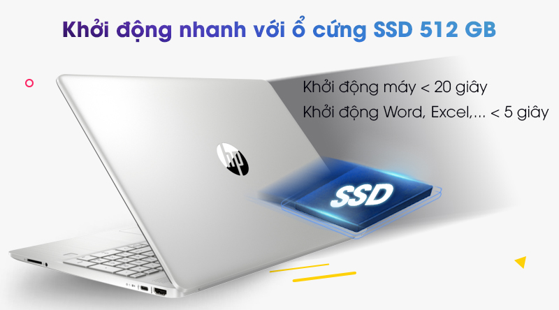 HP 15s fq1105TU (193P7PA) | Lưu trữ thoải mái với 512 GB