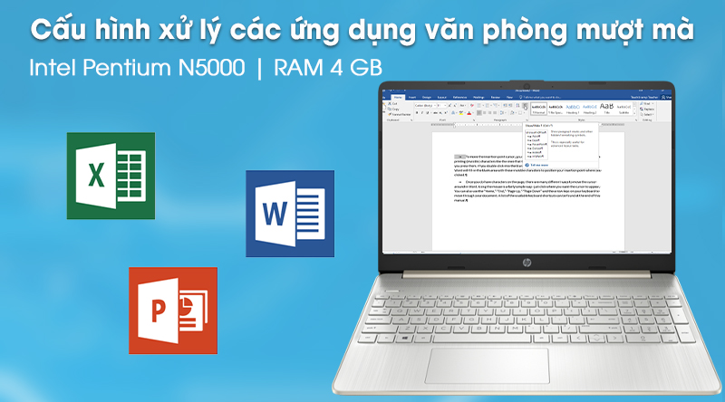 Laptop HP 15s fq0004TU N5000/4GB/512GB/Win10 (1A0D5PA)