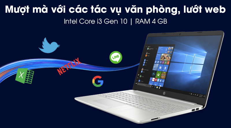 Laptop HP 15s du2050TX (1M8W2PA) | Đáp ứng tốt nhu cầu học tập, văn phòng
