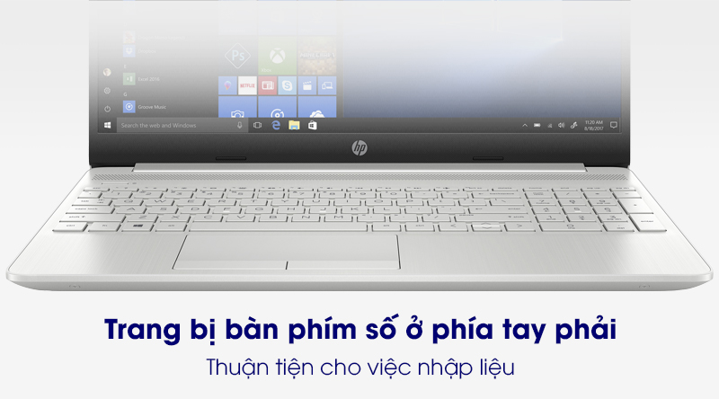 Laptop HP 15s du2050TX (1M8W2PA) | Bàn phím có cụm phím số