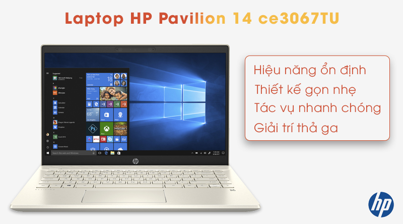 Laptop HP Pavilion 14 ce3067TU i5 1035G1/8GB/32GB+512GB/Win10 (1A1M7PA)