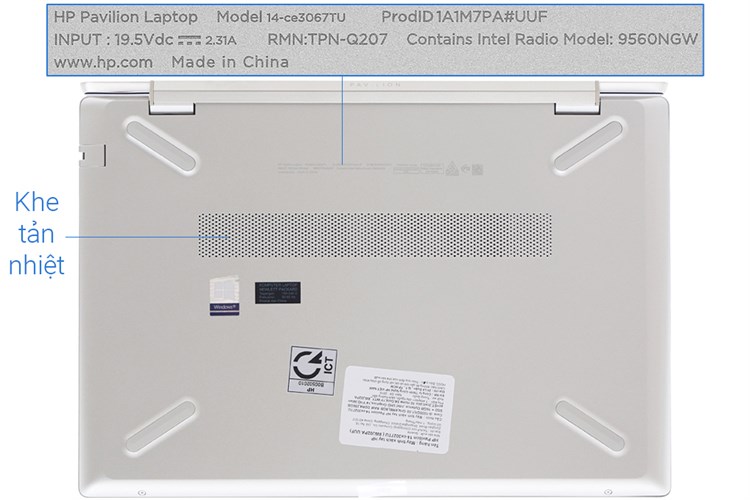 Laptop HP Pavilion 14 ce3067TU i5 1035G1/8GB/32GB+512GB/Win10 (1A1M7PA) Màu Vàng