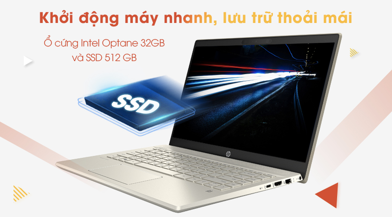 Laptop HP Pavilion 14 ce3067TU | Được trang bị Intel Optane 32 GB (H10) và 512 GB SSD