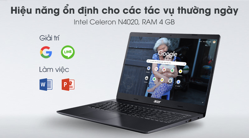 Laptop Acer Aspire A315 34 C38Y N4020/4GB/256GB/Win10 (NX.HE3SV.00G)