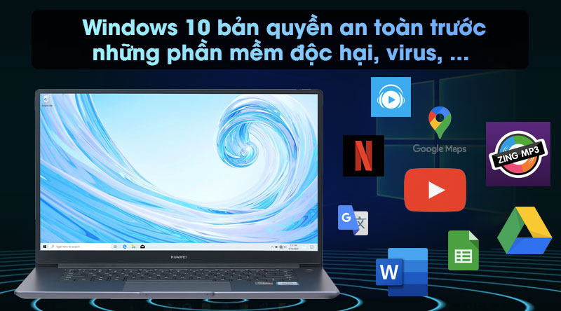 Laptop Huawei MateBook D 15 R5 3500U 8GB/256GB+1TB/Win10 (Boh-WAQ9R)