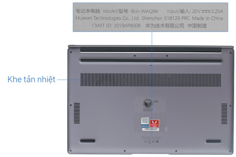 Laptop Huawei MateBook D 15 R5 3500U 8GB/256GB+1TB/Win10 (Boh-WAQ9R) Màu Xám