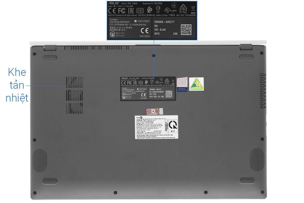 Laptop Asus VivoBook X509MA N4020/4GB/256GB/Win10 (BR271T) - 10